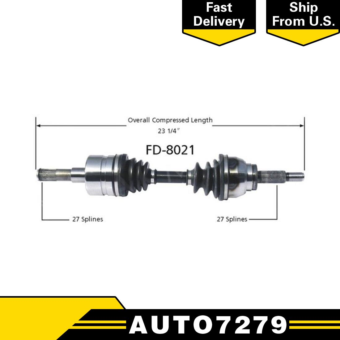 For 4WD 2000 2001 2002 Ford Ranger Front Left Driver Side CV Joint CV Axle  Shaft