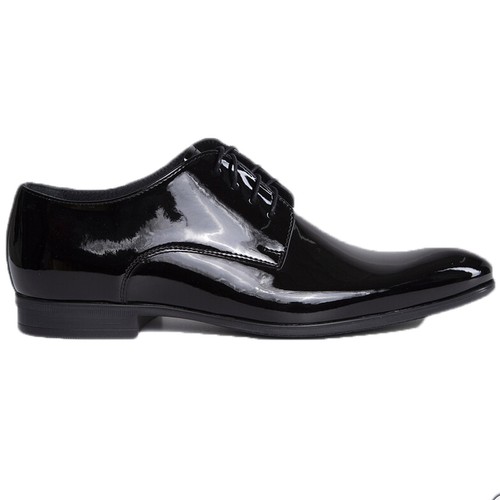 Scarpe Uomo Eleganti Lucide Ecopelle Inglesine Matrimonio Derby Cerimonia VEQUE - Foto 4 di 16