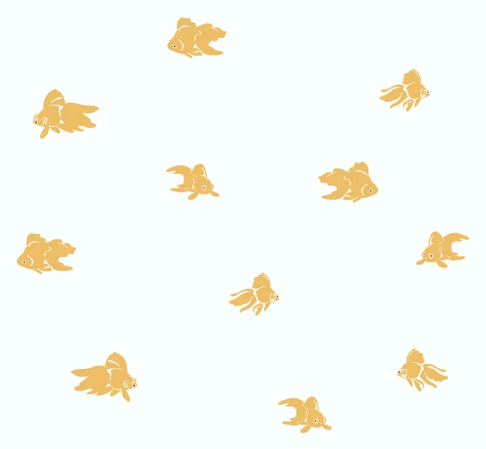 Orange Goldfish Double Roll York Wallpaper CM2309 Antonina Vella - Discontinued - Image 2 of 4
