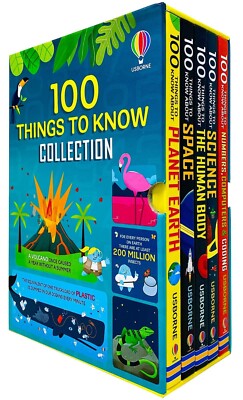 Usborne 100 Dinge zu wissen Serie 5 Bücher Sammlung Set - Alter 5-7 - Hardcover