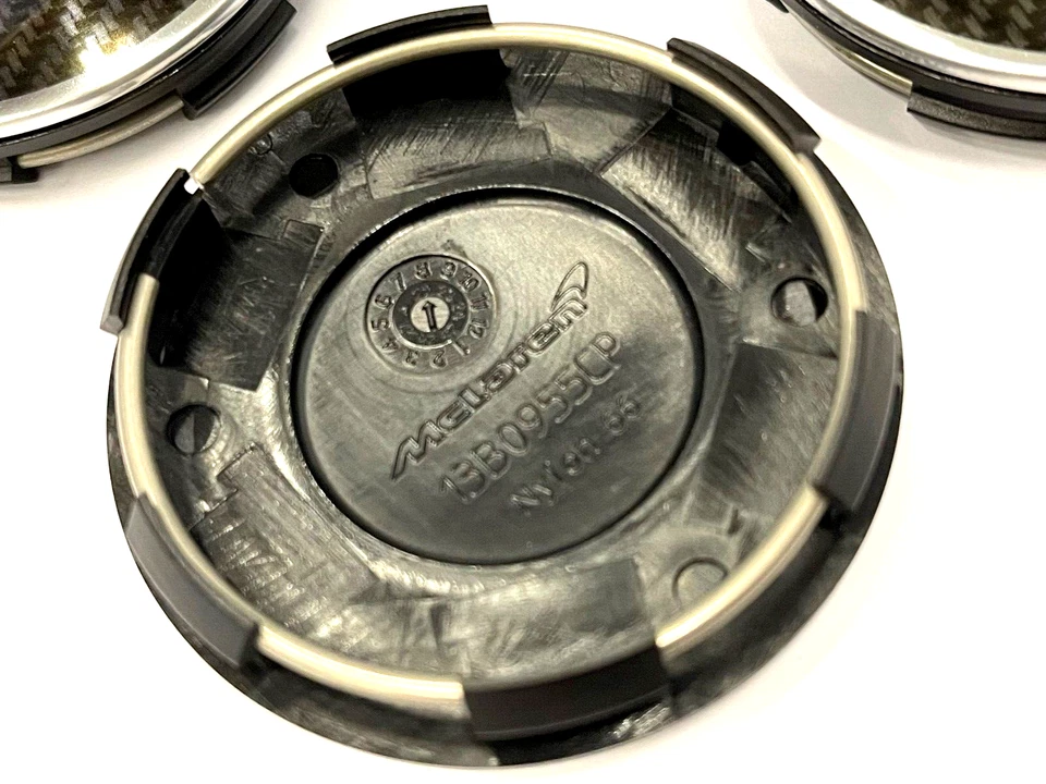 4x Genuine McLaren 600LT Carbon Fibre BLACK Wheel Centre Caps 57MM 13B0998CP NEW - Image 2 of 3