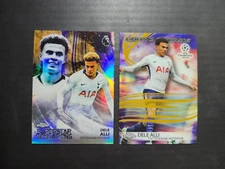 Dele Alli 2 Card Lot Lightning Strike Gold /50 Superstar Sensations Orange /25