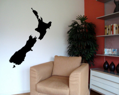 Samunshi Neuseeland Wandtattoo Wandaufkleber XXL 25 Farben 9 Größen