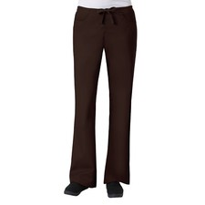 MAEVN 9026 Chocolate Scrub Pants Elastic Drawstring Back Flare Leg Size XXS-XXL