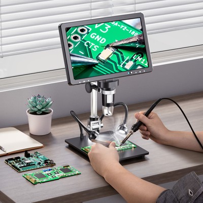 10.1 Inch IPS LCD Digital Microscope 1500X 20MP Microscope Magnifier Kit