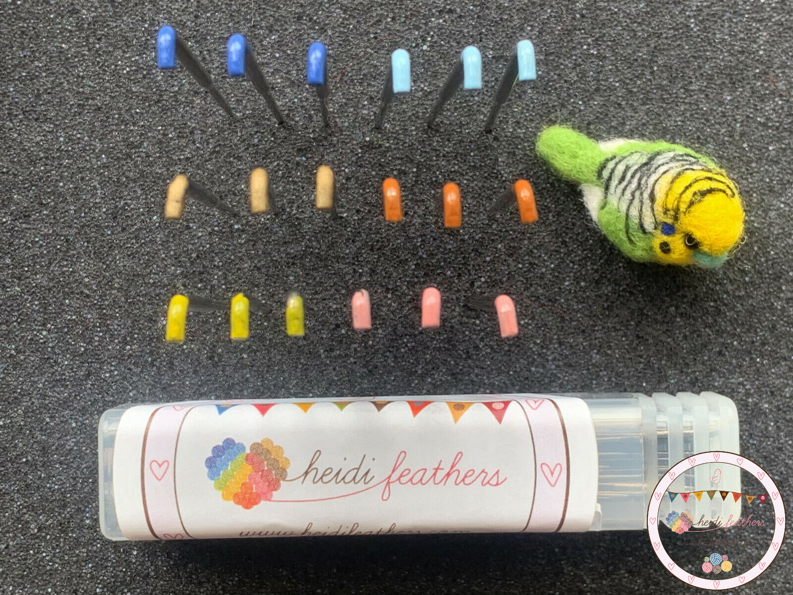 Heidifeathers®  'Smooth Finish Mix' Felting Needles in a Mix of Fine Needles