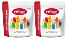 (2 Pack) Albanese World's Best 12 Flavor Gummi Bears,  36 oz, Gluten Free