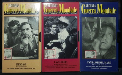 Seconda Guerra Mondiale - Lotto 3 Film Hobby Work VHS - Cavalleria, Bengasi ecc.
