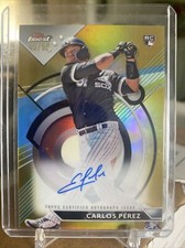 2023 Topps Finest CARLOS PEREZ Gold Auto Rookie RC #/50 Chicago White Sox