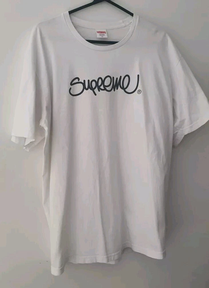 SS22 Supreme Handstyle T Shirt Größe XL Weiß T Shirt