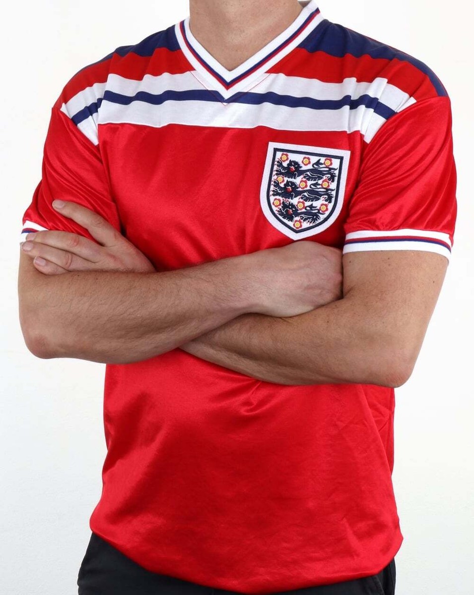 Official Score Draw Men's England 1982 World Cup Away Retro Shirt
