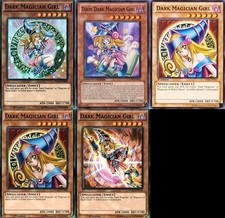 All-5 Different Artworks: Dark Magician Girl" Toon Dark Magician Girl YUGIOh