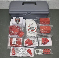 Condor Portable Electric Lockout Kit 437R70, Toolbox w/ (40) Components, Padlock