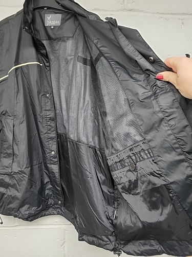 Haggar Black Breathable Waterproof Zip Up Lightweight Coat. Mens Size XL. PW - Picture 7 of 7