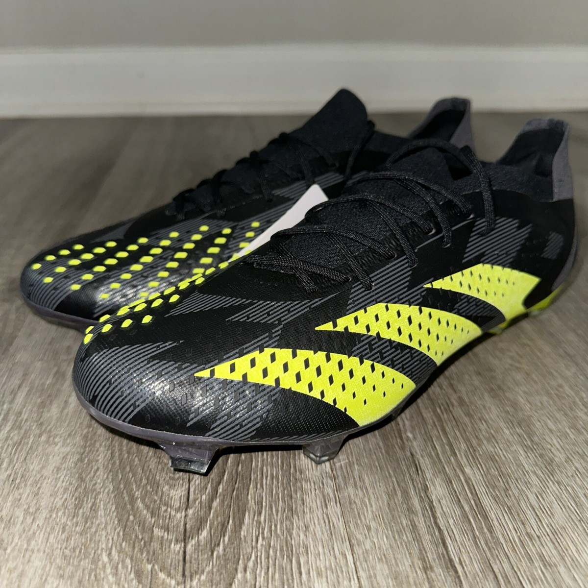 Adidas Predator Accuracy.1 Low FG Black Green Soccer Cleats Adidas Predator Accuracy.1 Low FG Black Green Soccer Cleats