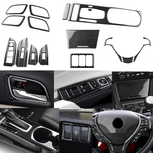 Real Carbon Fiber Full Interior Set Trim Sticker For Acura ILX 2013-2022