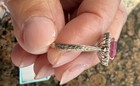 3 Carat Tourmoline Pink Ring 14 K Solid White Gold .80 Carat Diamond Halo — photo 8