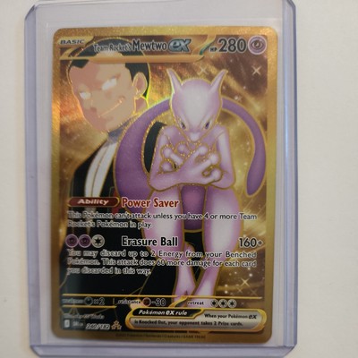 Pokemon Team Rocket's Mewtwo ex 240/182 Ultra Rare Gold NM