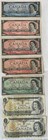 Lot of Seven(7) Canadian Bank Notes Good Condition (see List for Details