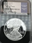 2021-W Type 1 Proof American Silver Eagle NGC PF70 ULTRA CAMEO FDOI E. Moy Sign.