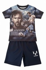 Lionel Messi Kids Boys Soccer 2pc T-Shirt  Shorts Set Blue NWT Sizes 5 And 6
