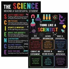 2 Pieces Science Class Rules Poster Science Lab Printable Art Science Teacher...