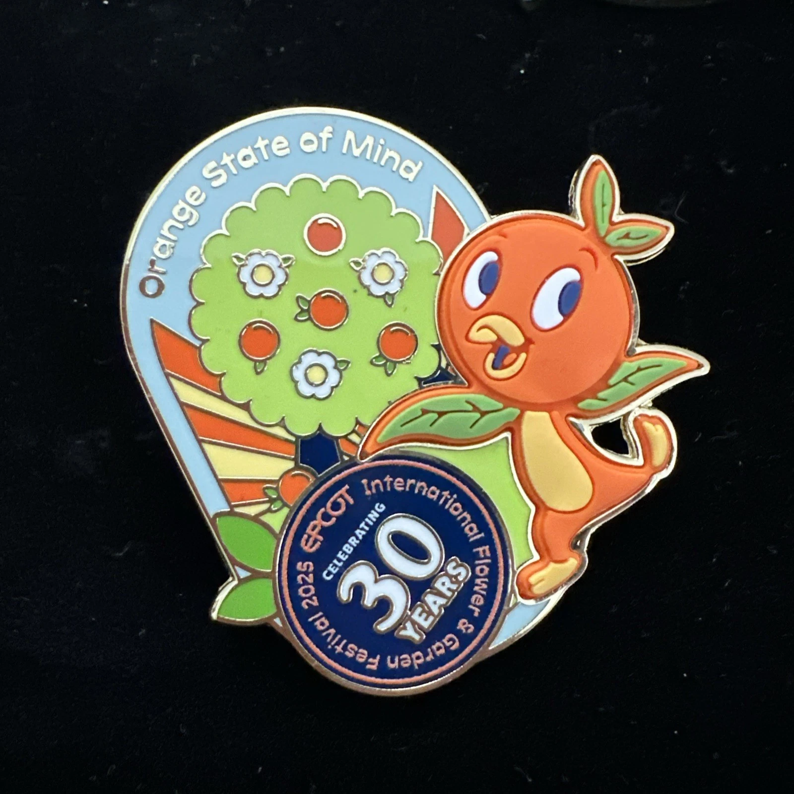 Orange Bird 2025 Flower Garden Festival Pin
