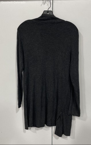 Tahari Womens Gray Long Sleeve Open Front Knitted Cardigan Sweater Size M - Picture 2 of 5