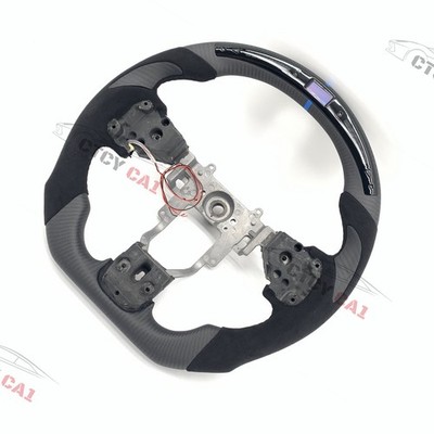 Real Carbon Fiber Steering Wheel Fit Mitsubishi Evolution Lancer EVO X 2008-2015