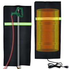 Heated Outdoor Faucet Cover - 25"x13" Insulated Water Heater Blanket, Hose Bib F