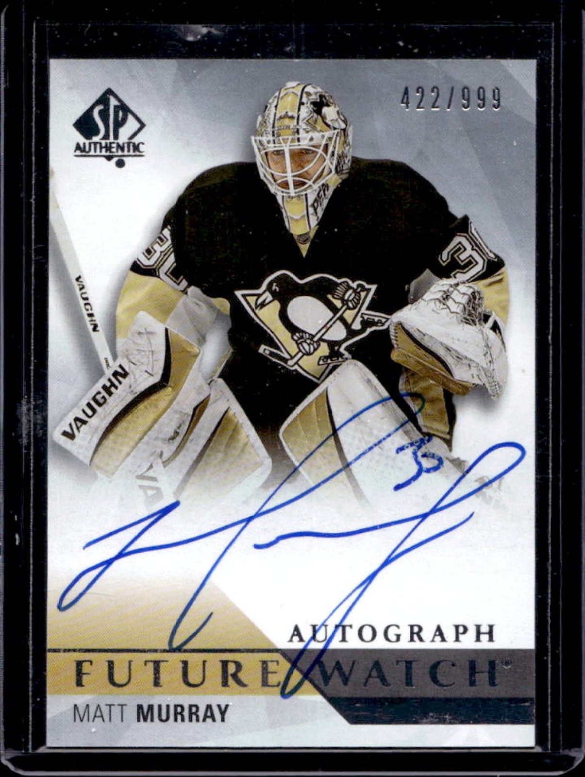 2015-16 SP Authentic Matt Murray Rookie Auto Future Watch #422/999 Penguins