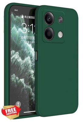 HAFFAN Redmi Note 13 5G Case TPU Silicone Dark Green Cover Holster