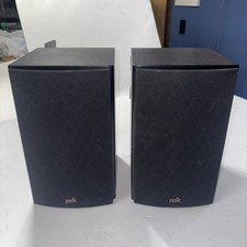 Polk Audio T15 Bookshelf Speakers (2) – Black - Ex. Cond!  With Wall Mounts