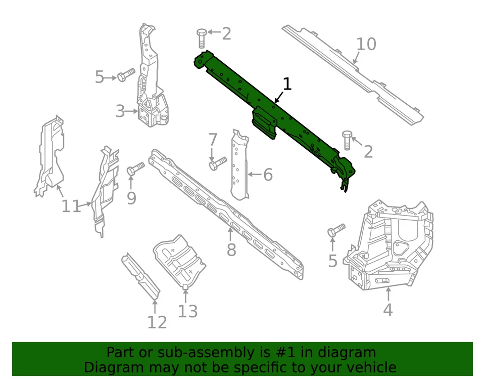 <p>Genuine Nissan 2012-2021 NV1500 NV2500 NV3500 Upper Tie Bar - NEW OEM</p> - Image 3 of 4