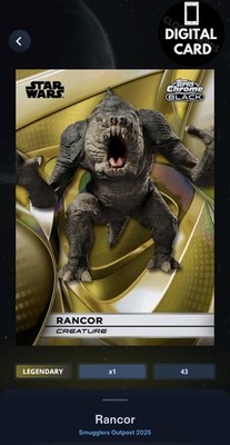 50cc RANCOR GOLD SMUGGLERS OUTPOST 25 LEGENDARY Star Wars Card Trader