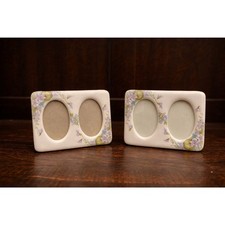 Vintage small Floral Double Photo Frames   Set of 2