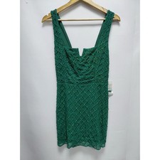 NWT Show Me Your Mumu Twilight Mini Dress Emerald Green Beaded Party Size M