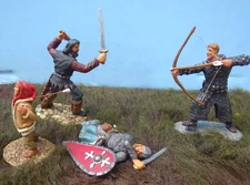 Conte collectables 54mm 1066 CCC8/VIK016/WAL027Viking&normans 4 figs 2004 MIBoop