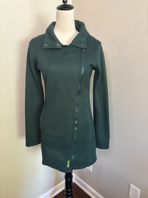 Bench NWT Green Jacket Tally Funnel Neck Fleece Lined Asymmetric Zip Sz 36 Small