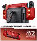 Switch 2 Grip Case Ergonomic Grip Dockable Split Grip Case Switch 2 Accessories