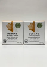 Derma-E Anti-Acne Oil Control Matte Moisturizer 2 oz Cream ( Pack 2)