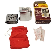 The "A" Line Vintage Pocket Hand Warmer-Lighter w/ Velveteen Bag #667 by Academy