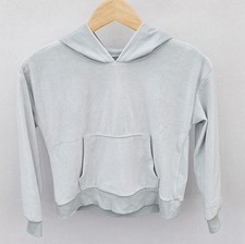 Girls Carter's Light Turquoise Velour Hoodie Sweatshirt, US Size 12