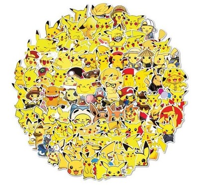 100x PIKACHU Sticker Anime Aufkleber Cartoon Manga Japan Stickers Pokémon Kult