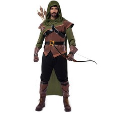 Spooktacular Creations Halloween Robin Hood Costume Men, Green Renaissance Co...