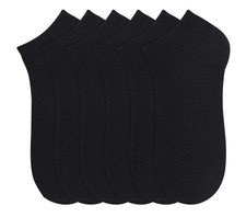 24 Pair Men Women Black Ankle Low Cut Quarter Athletic Sports Running Socks 9-11