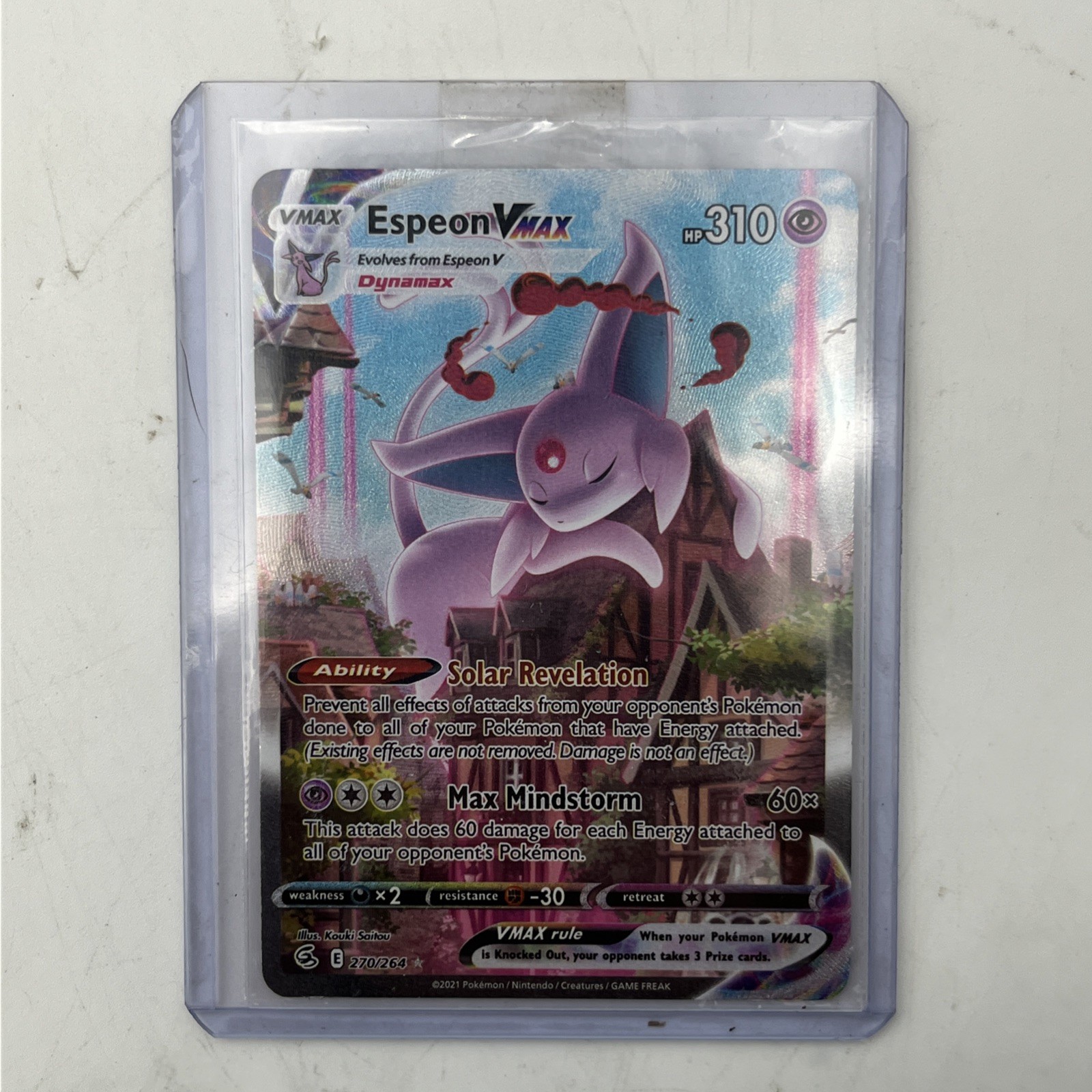 Pokémon Espeon VMAX Alt Art 270/264 Fusion Strike Secret Rare Full Art