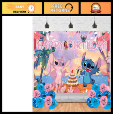 Happy Birthday Backdrop 5x3ft - Cartoon Party Decorations, Banner Supplies