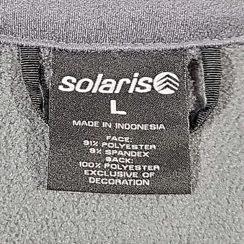 Solaris Full Zip Vest Men's Size Large Gray Softshell Fleece Lined Golf Outdoors - Image 2 of 4