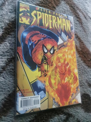 PETER PARKER SPIDER-MAN # 21 NM 2000 HUMAN TORCH